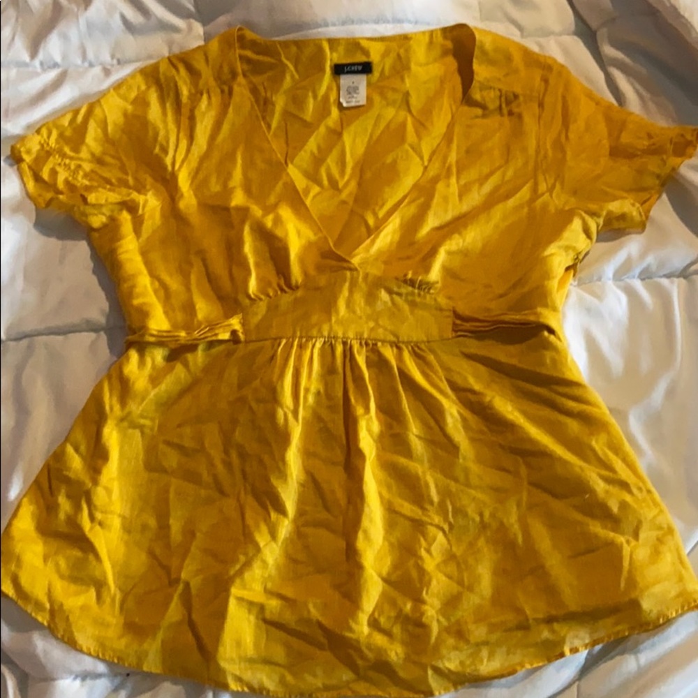 J.Crew marigold yellow babydoll top